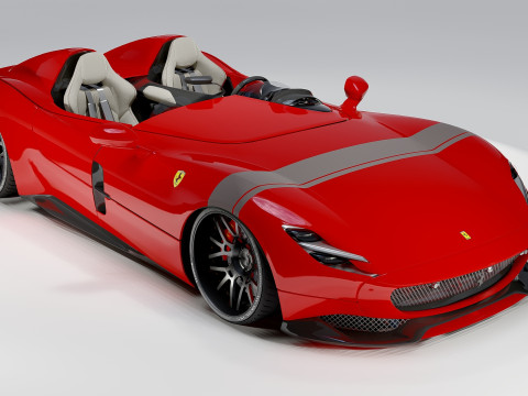 Ferrari Monza SP2 Forgiato Exclusive Speedster Supercar 3D 模型