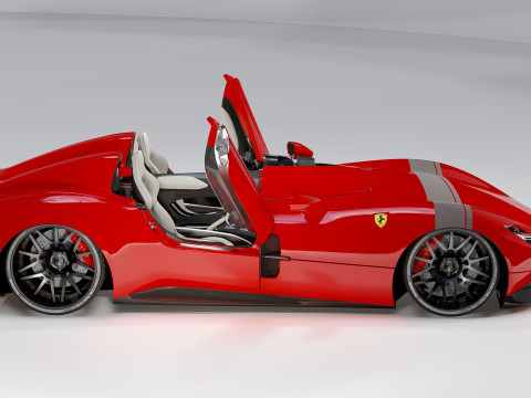 Ferrari Monza SP2 Forgiato Exclusive Speedster Supercar 3D 模型