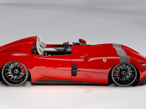 Ferrari Monza SP2 Forgiato Exclusive Speedster Supercar 3D 模型