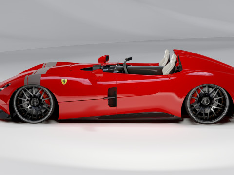 Ferrari Monza SP2 Forgiato Exclusive Speedster Supercar 3D 模型