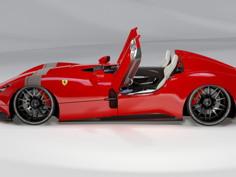 Ferrari Monza SP2 Forgiato Exclusive Speedster Supercar 3D 模型