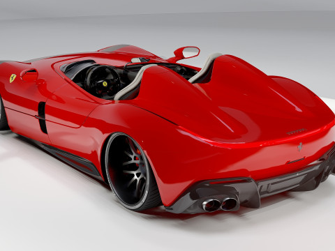 Ferrari Monza SP2 Forgiato Exclusive Speedster Supercar 3D 模型