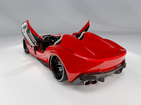 Ferrari Monza SP2 Forgiato Exclusive Speedster Supercar 3D 模型