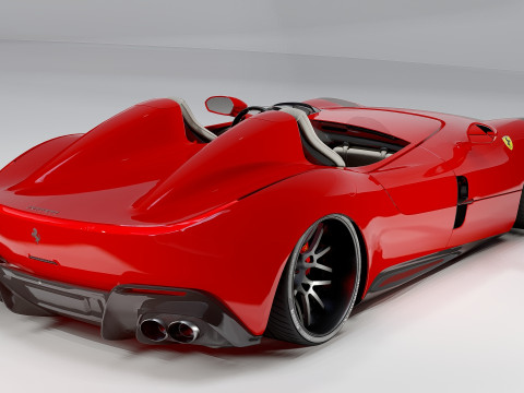 Ferrari Monza SP2 Forgiato Exclusive Speedster Supercar 3D 模型