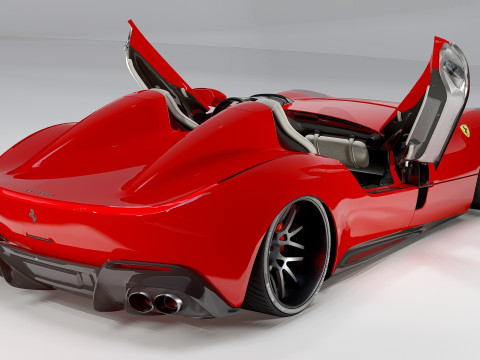 Ferrari Monza SP2 Forgiato Exclusive Speedster Supercar 3D 模型