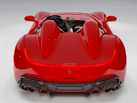Ferrari Monza SP2 Forgiato Exclusive Speedster Supercar 3D 模型