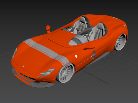 Ferrari Monza SP2 Forgiato Exclusive Speedster Supercar 3D 模型