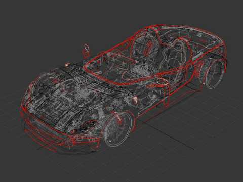 Ferrari Monza SP2 Forgiato'ya &Ouml;zel Speedster S&uuml;per Araba 3D Model