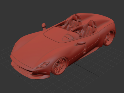 Ferrari Monza SP2 Forgiato Exclusive Speedster Supercar 3D 模型