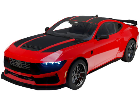 For d Mustang Dark Horse 2025 Next-Gen Muscle Car 3D 模型