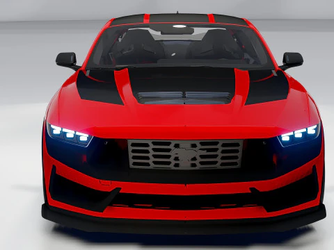 Ford Mustang Dark Horse 2025 Yeni Nesil G&uuml;&ccedil;l&uuml; Araba 3D Model
