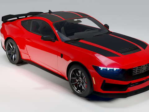 For d Mustang Dark Horse 2025 Next-Gen Muscle Car 3D Modell