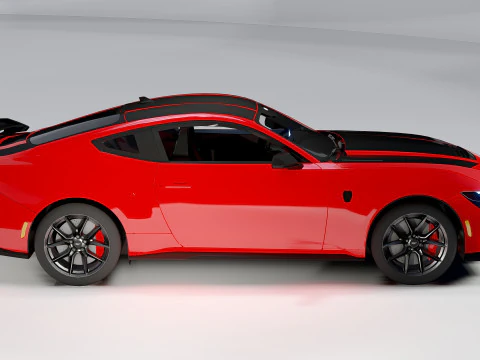 Ford Mustang Dark Horse 2025 Yeni Nesil G&uuml;&ccedil;l&uuml; Araba 3D Model