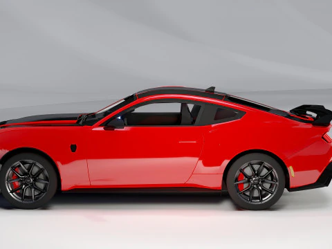 Ford Mustang Dark Horse 2025 Yeni Nesil G&uuml;&ccedil;l&uuml; Araba 3D Model