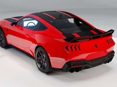 Ford Mustang Dark Horse 2025 Yeni Nesil G&uuml;&ccedil;l&uuml; Araba 3D Model