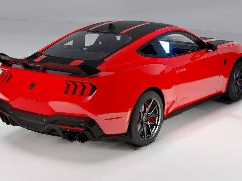 For d Mustang Dark Horse 2025 Next-Gen Muscle Car 3D Modell