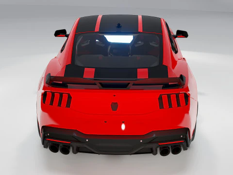 Ford Mustang Dark Horse 2025 Yeni Nesil G&uuml;&ccedil;l&uuml; Araba 3D Model