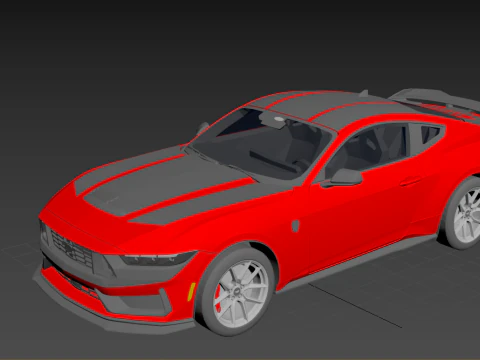 Ford Mustang Dark Horse 2025 Yeni Nesil G&uuml;&ccedil;l&uuml; Araba 3D Model