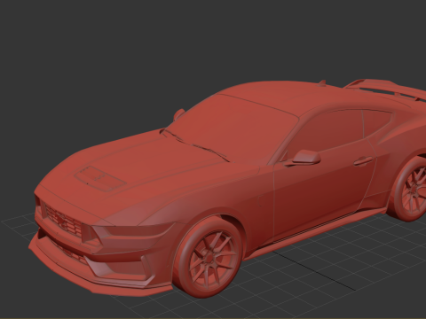For d Mustang Dark Horse 2025 Next-Gen Muscle Car 3D Modell