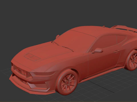 Ford Mustang Dark Horse 2025 Yeni Nesil G&uuml;&ccedil;l&uuml; Araba 3D Model