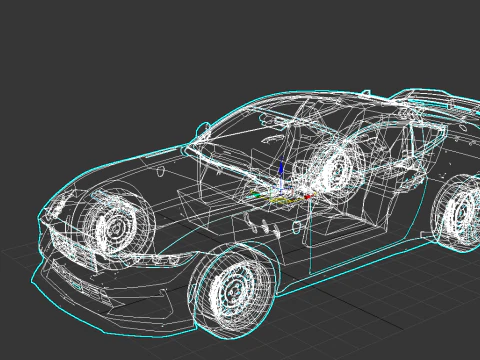 Ford Mustang Dark Horse 2025 Yeni Nesil G&uuml;&ccedil;l&uuml; Araba 3D Model