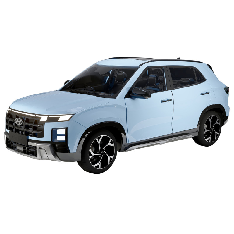 Hyundai Creta 2025 Compact Crossover SUV 3D Model .c4d .max .obj .3ds .fbx .stl .blend