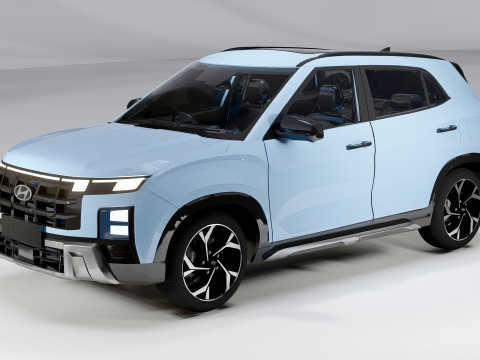 Hyundai Creta 2025 Compact Crossover SUV 3D Model