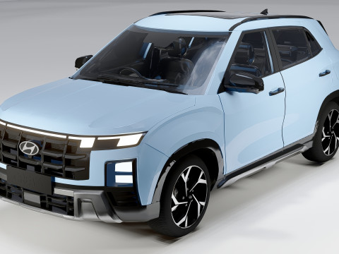 Hyundai Creta 2025 Compact Crossover SUV 3D Model