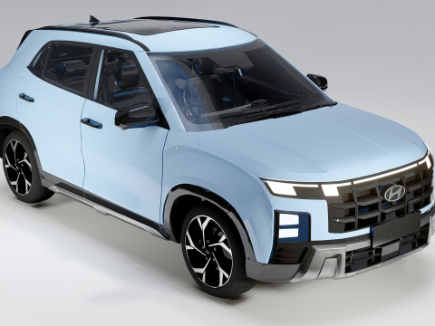 Hyundai Creta 2025 Compact Crossover SUV 3D Model