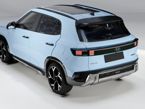 Hyundai Creta 2025 Compact Crossover SUV 3D Model