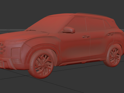 Hyundai Creta 2025 Compact Crossover SUV 3D Model