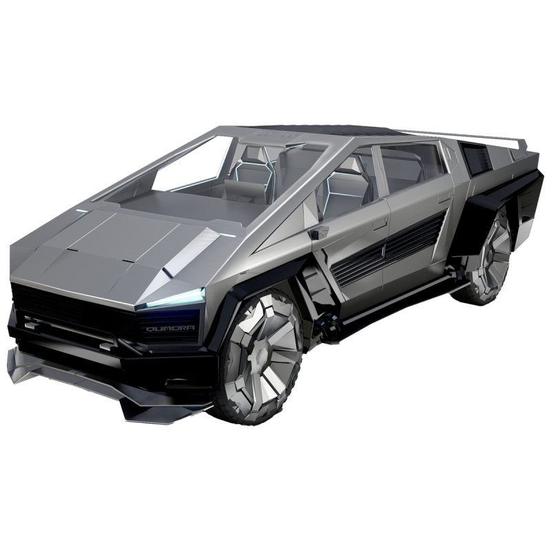 Quadra Cybertruck Concept Futuristic Pickup Modèle 3D .c4d .max .obj .3ds .fbx .stl .blend 