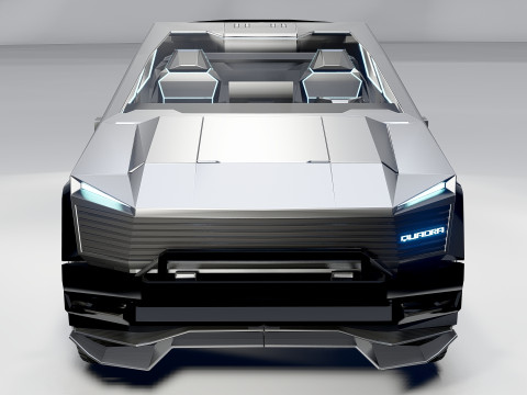 Quadra Cybertruck Concept Futuristic Pickup Modèle 3D