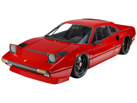 Ferrari 308 GTB-GTS Coche deportivo italiano cl&aacute;sico Modelo 3D