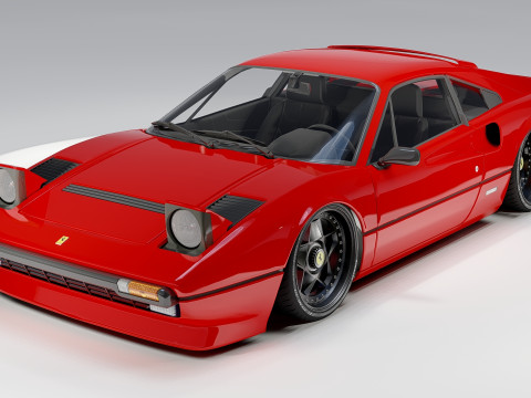 Ferrari 308 GTB-GTS Classic Italian Sports Car Modelo 3D