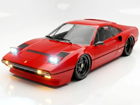 Ferrari 308 GTB-GTS Classic Italian Sports Car 3D Model