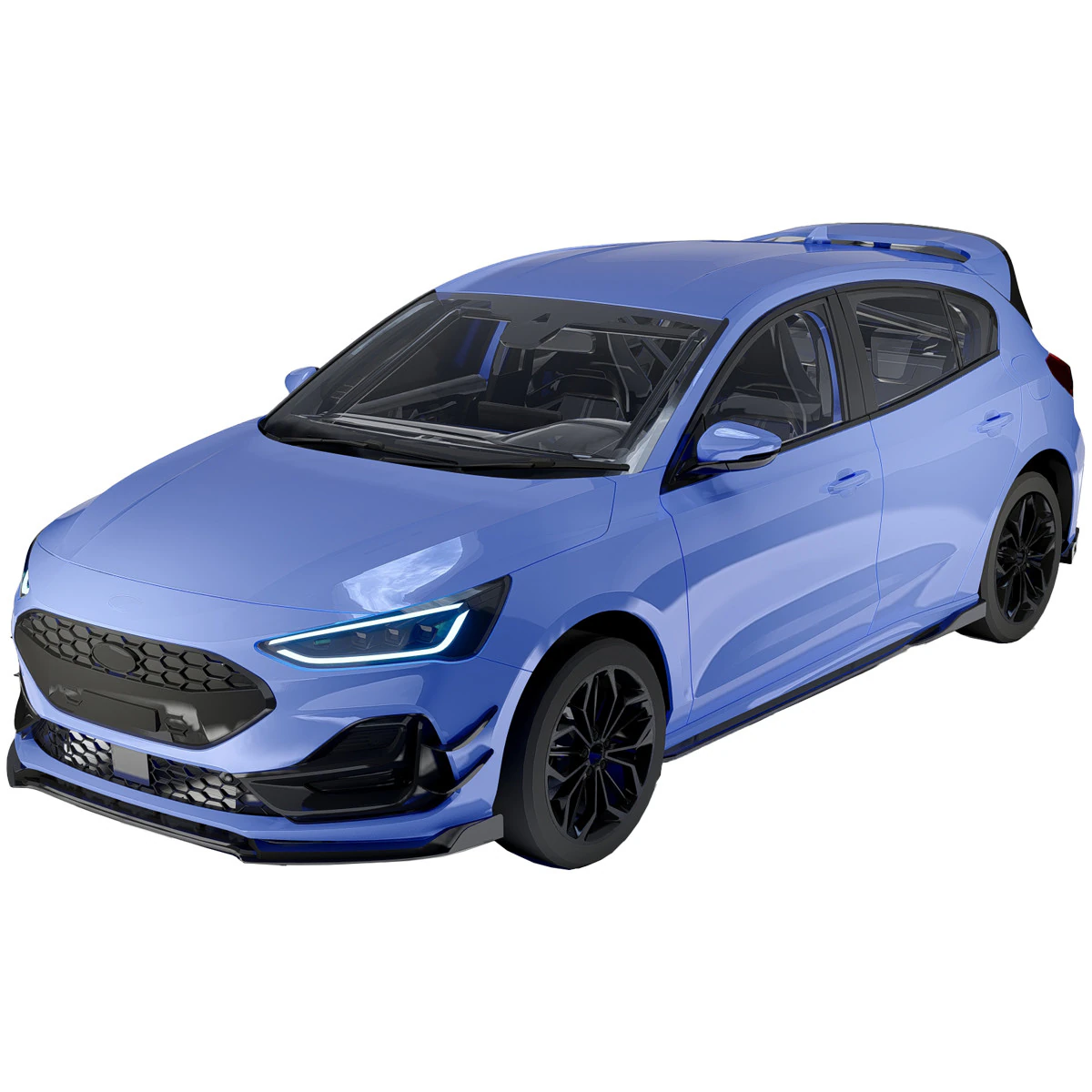For d Focus 2025 Modern Compact Hatchback 3D Model .c4d .max .obj .3ds .fbx .stl .blend 