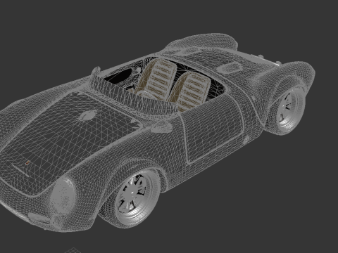 Porsche 550 Wild Body Classic Racing Speedster 3D 模型