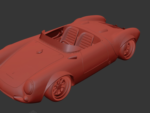 Porsche 550 Wild Body Classic Racing Speedster 3D 模型
