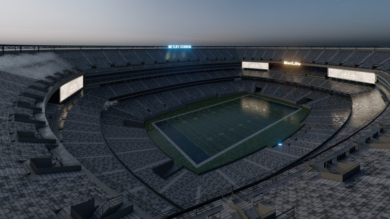 MetLife Stadium Modern American Sports Arena Modèle 3D .c4d .max .obj .3ds .fbx .stl .blend