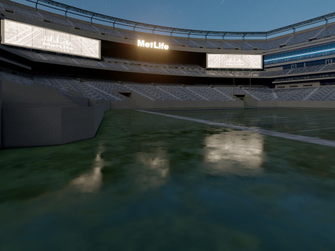 MetLife Stadium Modern American Sports Arena Modèle 3D