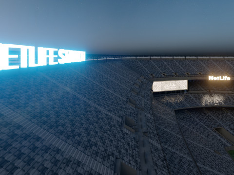 MetLife Stadium Modern American Sports Arena Modèle 3D