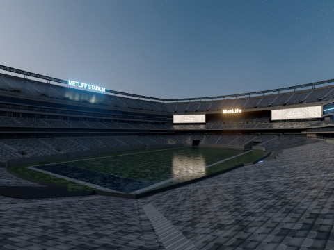 MetLife Stadium Modern American Sports Arena Modèle 3D
