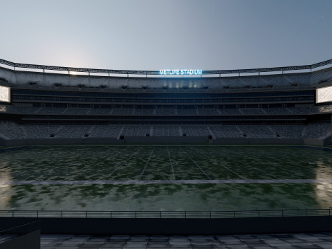 MetLife Stadium Modern American Sports Arena Modèle 3D