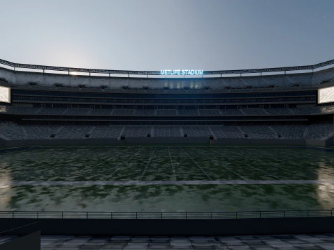 MetLife Stadium Modern American Sports Arena 3D Model