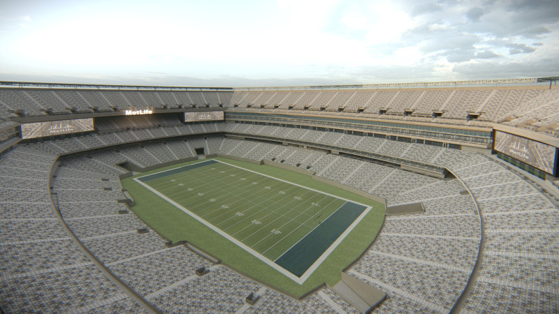 MetLife Stadium Modern American Sports Arena 3D Model .c4d .max .obj .3ds .fbx .stl .blend 
