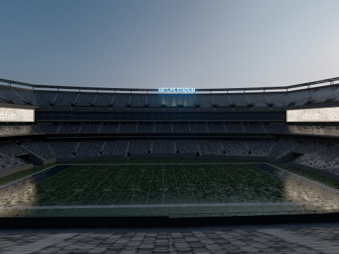 MetLife Stadium Modern American Sports Arena 3D Model