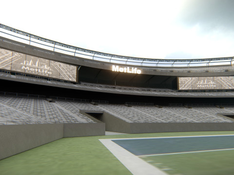 MetLife Stadium Modern American Sports Arena 3D Model