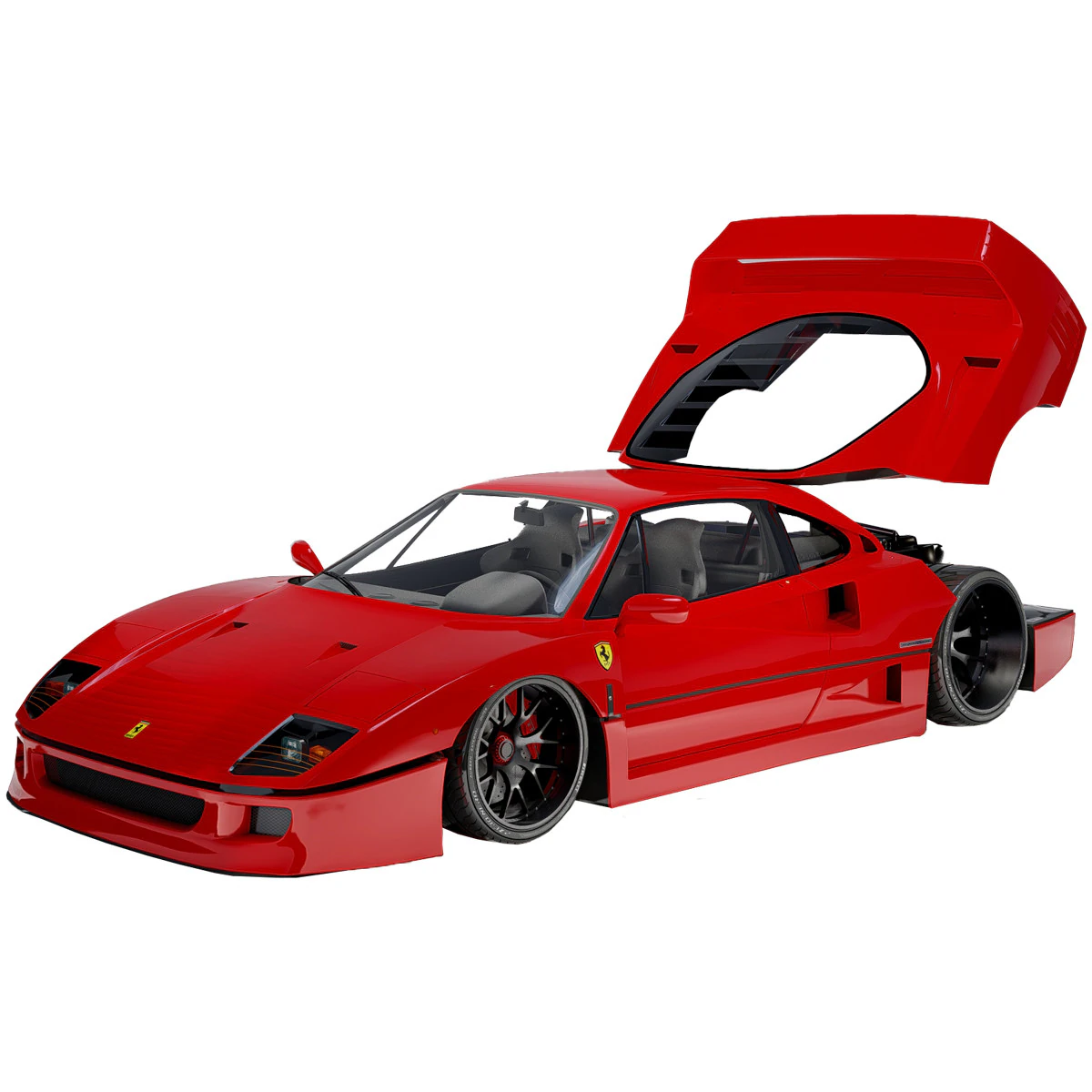 Ferrari F40 3D Model .c4d .max .obj .3ds .fbx .stl .blend
