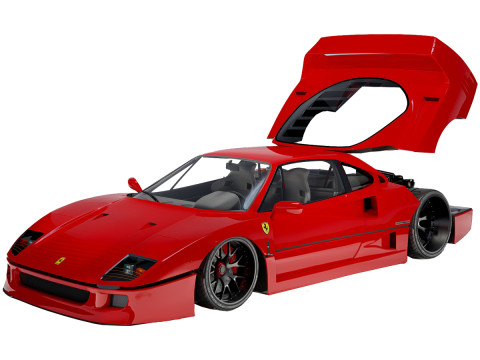 Ferrari F40 3D मॉडल